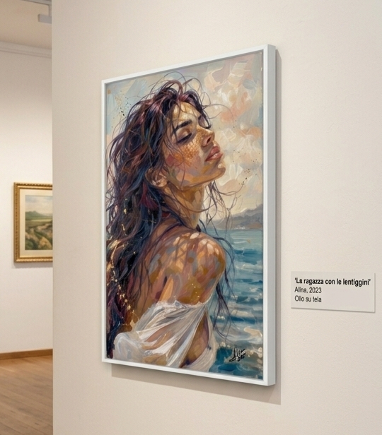 ArteDiAlina.com painting: “La ragazza con le lentiggini”